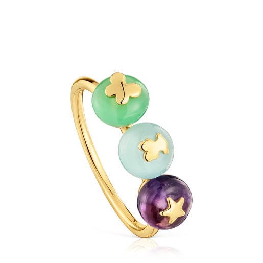 Small gold and gemstones Ring TOUS Balloon | TOUS