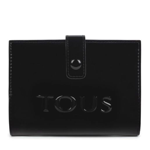 Billetera pequeña New Dorp negro y beige