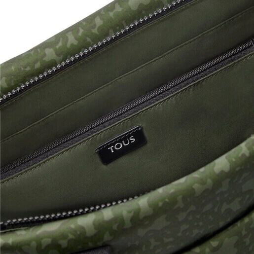 Small khakicolored nylon Kaos Mini Evolution Tote bag TOUS