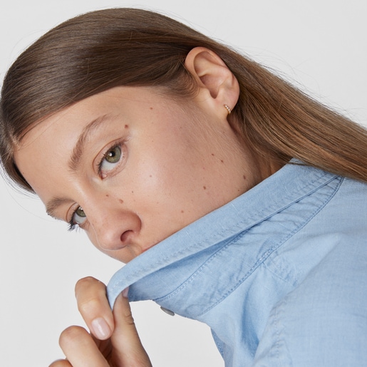 Light 1/2 Earring in Rose Gold with Diamonds