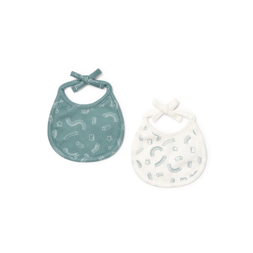 Baby bib set in Arc mist
