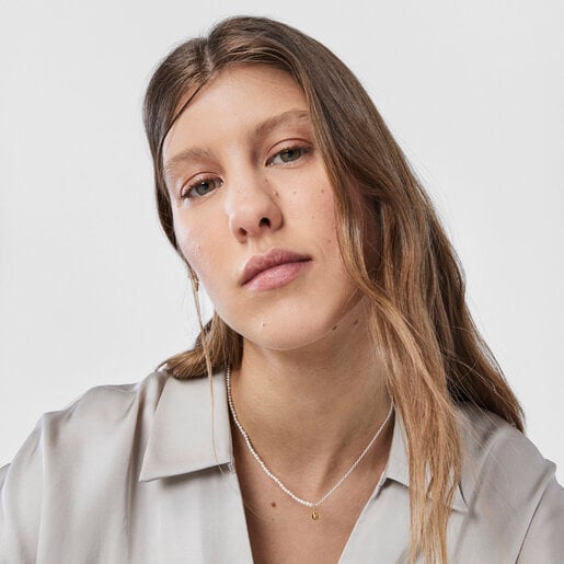 ツートーンにパールをあしらったネックレス TOUS Joy Bits