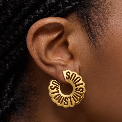 31 mm hoop earrings with 18kt gold plating over silver Miranda