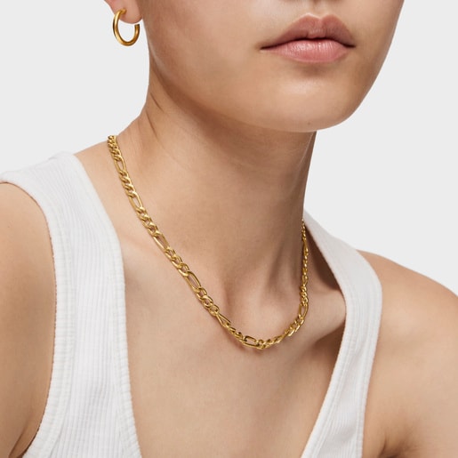 Mixed curb-chain Choker with 18kt gold plating over silver TOUS Chain