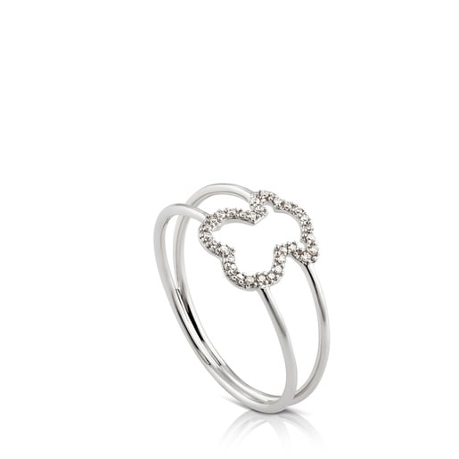 Anillo Silueta de Oro blanco