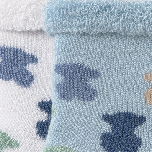 Pack of 2 pairs of baby socks in SSocks sky blue