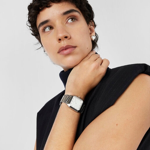 Analogue watch with steel wristband Karat Squared