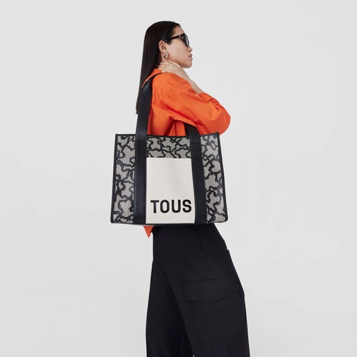 Μεγάλη μαύρη τσάντα για ψώνια Kaos Pix Amaya