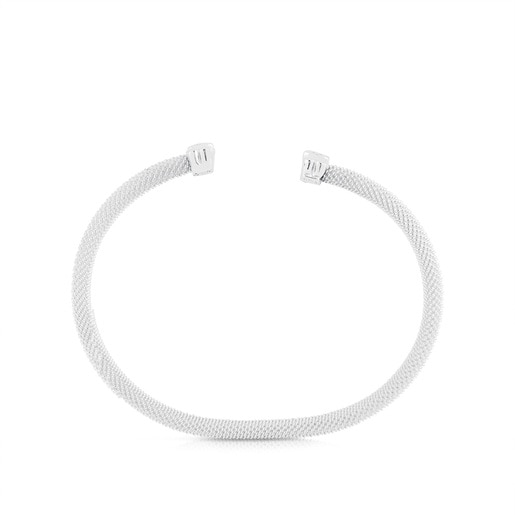 Silver TOUS Mesh Bracelet Bear motif