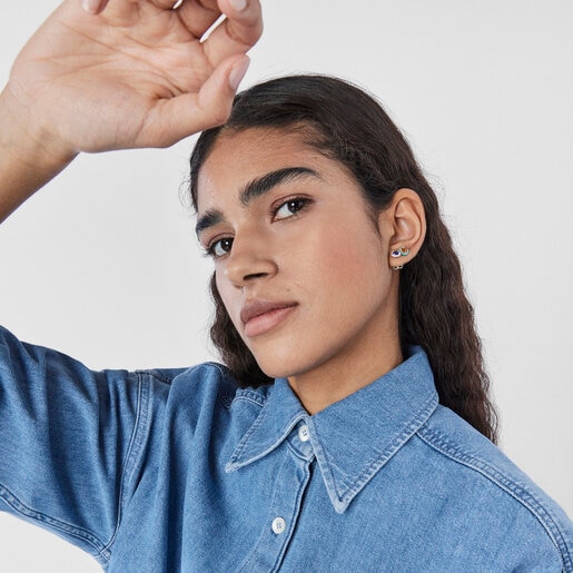 מארז עגילי TOUS Vibrant Colors מכסף עם אבני חן ואמייל