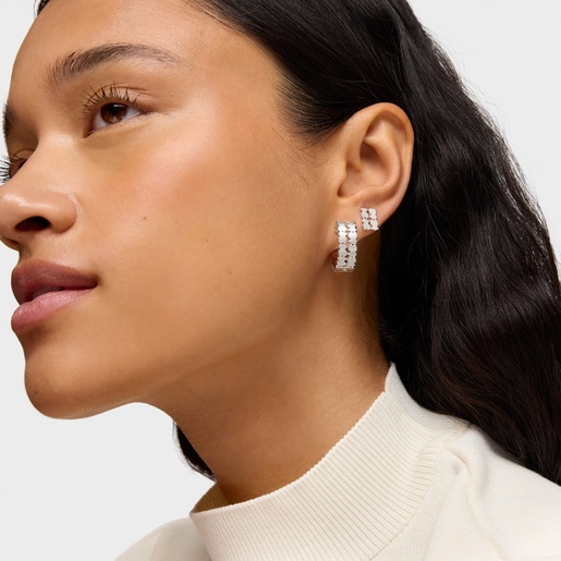 22 mm silver Hoop earrings TOUS Sweet 40s