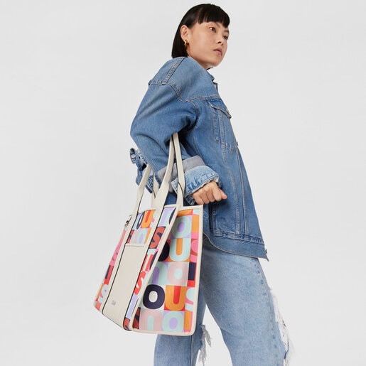 Shopping grande Amaya beige TOUS Mimic