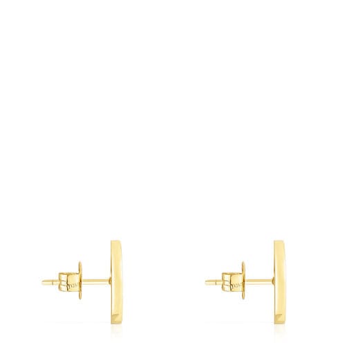 Gold Oursin Earrings with 0.42ct diamonds