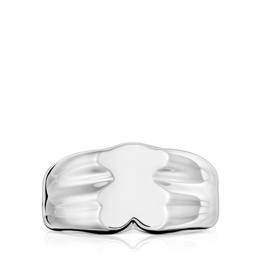 Anillo sello de plata oso 10 mm  Sweet Dolls