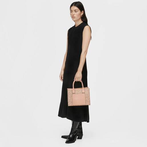 TOUS Medium taupe-colored Amaya Shopping bag Kaos Mini Evolution | Plaza  Las Americas