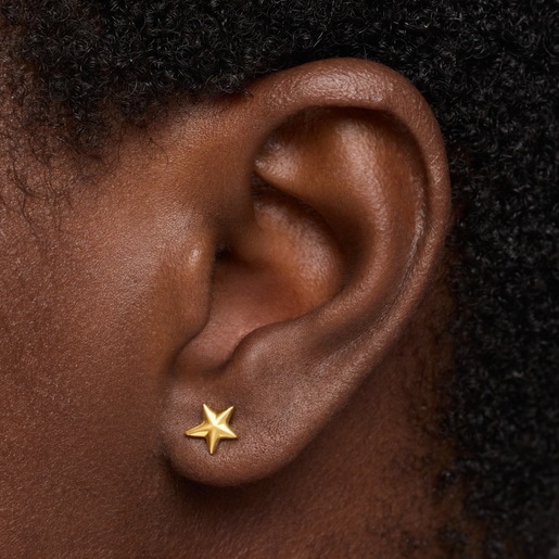 Boucles d’oreilles étoile en argent plaqué or 18 ct TOUS Motivos