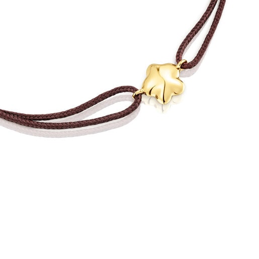 Gold and brown cord Flower bracelet TOUS Balloon