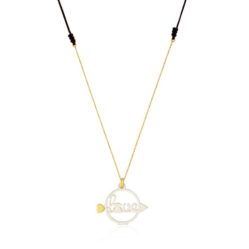 Gold San Valentin Necklace with Mother-of-Pearl | TOUS