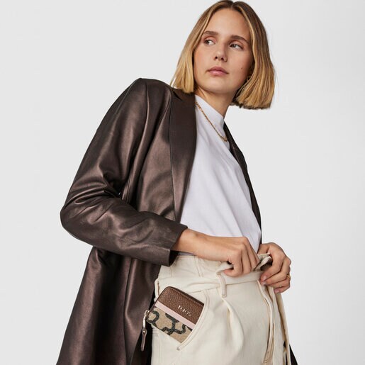 Brown-pink Elice New Change purse