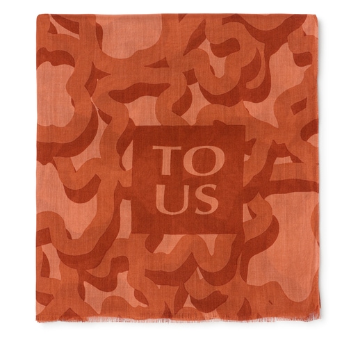 Foulard de modal naranja Kaos Mini Evolution