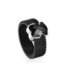 Anillo Mesh Color de Acero IP negro y Ónix