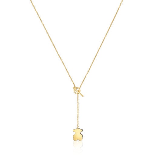 Short gold bear Necklace with onyx TOUS 1950