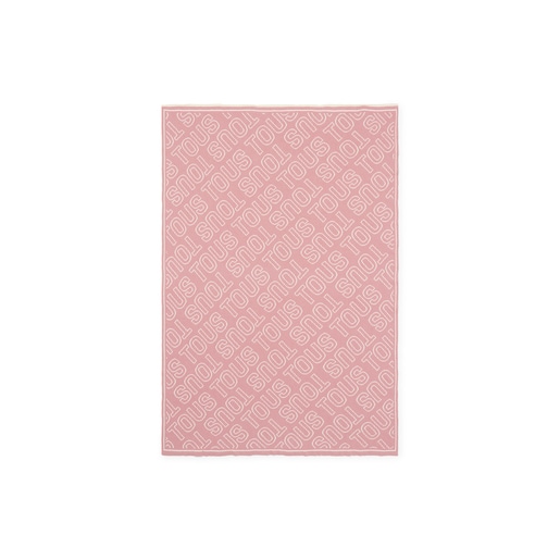 Manta de bebé reversible Nilo logo TOUS rosa