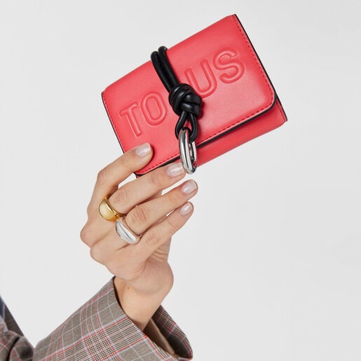 コーラルカラーのウォレット New TOUS Cloud