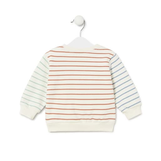 Sweatshirt in Casual multicoloured stripes
