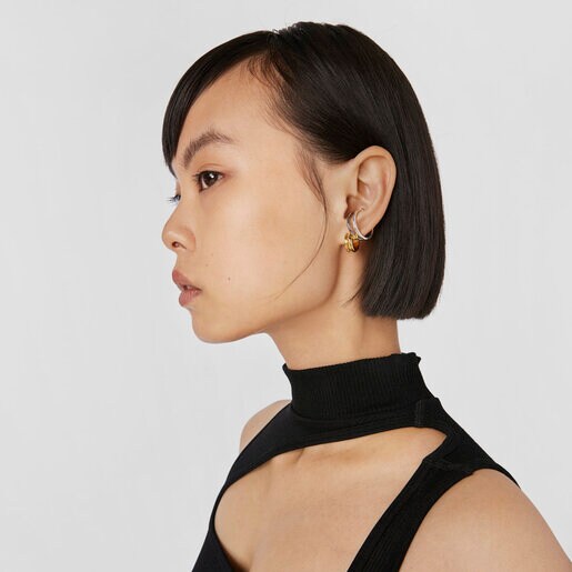 טבעת פתוחה Beach מוורמיל כסף וכסף כהה