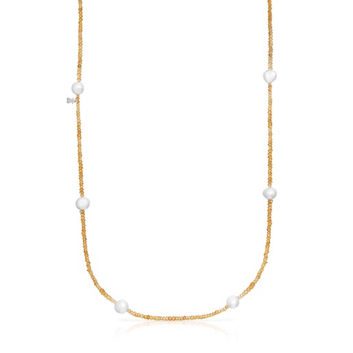 Carnelian and pearl Sea Vibes Necklace | TOUS