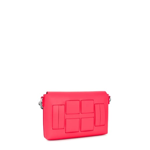 Small fluorescent pink and brown TOUS Damas Crossbody bag