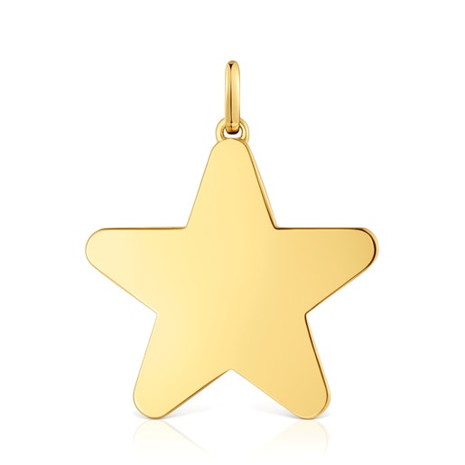 Medium 27mm 18kt gold plating over silver star Pendant Sweet Dolls