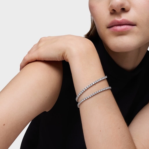 Pulsera riviere de platino con diamantes creados en laboratorio 5,00 ct TOUS Essentials LGD