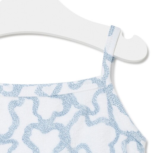 Girls short terry playsuit in Kaos blue