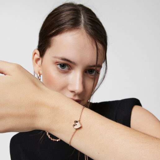 Rose silver vermeil Areia Bracelet with pearls