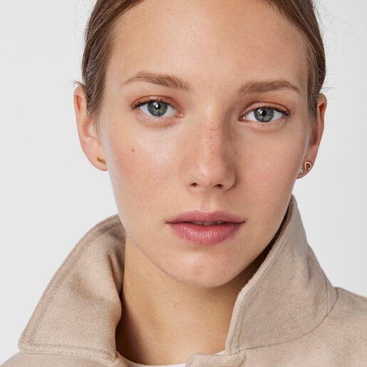 סט עגילי כסף מושחר וורמייל צהוב