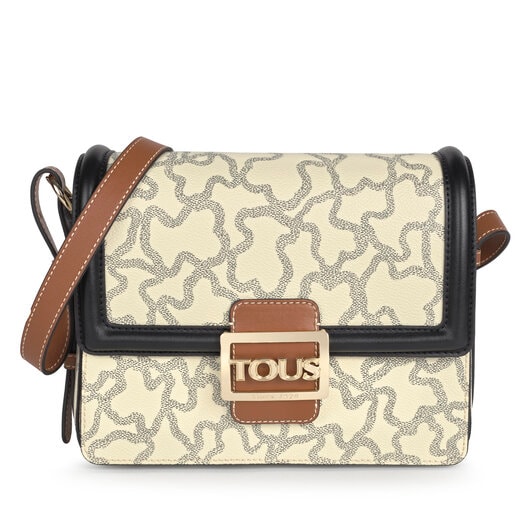 Medium Kaos Icon Multi Beige Black Shoulder Bag Tous