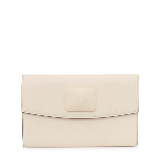 Large beige Flap Wallet TOUS Lucia