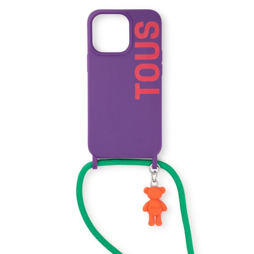 Lilac-colored Delray 13 Pro hanging Cell phone cover TOUS Rope Bear