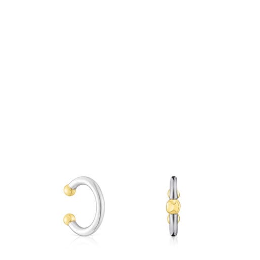 Pack de Earcuffs de dark silver y baño de oro 18 kt sobre plata St. Tropez