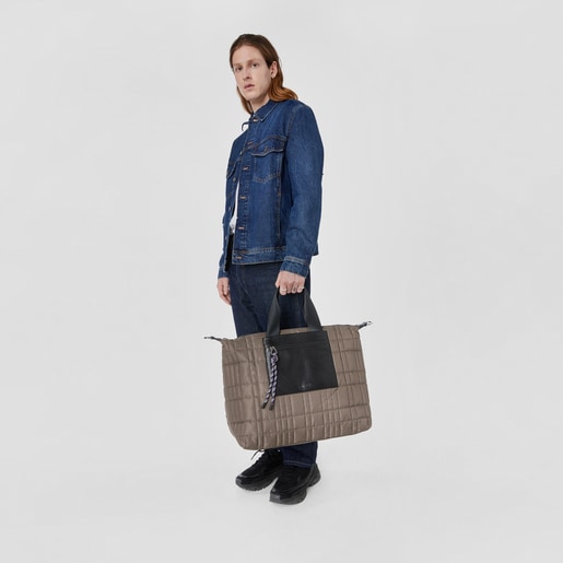 Khaki-colored TOUS On The Go Shopping bag