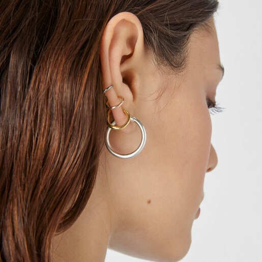 Dark Silver, Silver Vermeil and Rose Silver Vermeil Hold Earring