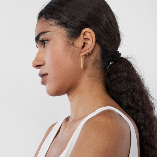 Gold TOUS Cool Joy Earring with three chains