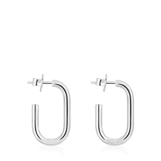 Long 25 mm silver Hoop earrings TOUS Basics