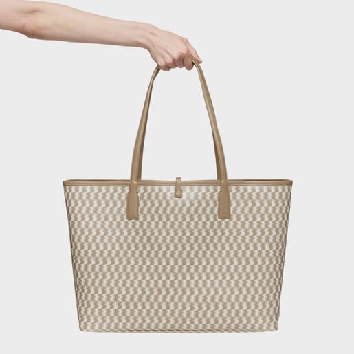 حقيبة أحمال خفيفة كبيرة الحجم بوجهين مزدوجة الاستخدام باللون البيج من تشكيلة TOUS Bear