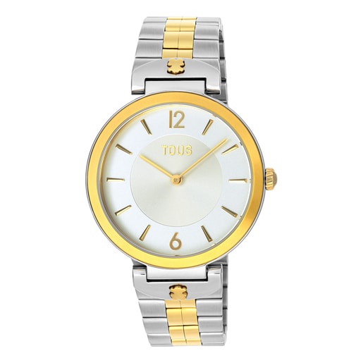 Analogue watch with steel and gold-colored IPG steel wristband S-Band