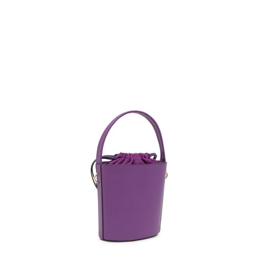 Sac à bonbonnière violet petit TOUS Lucia