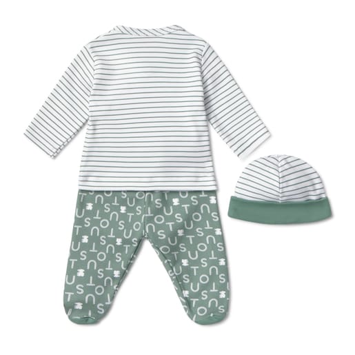 Newborn baby set in Soft green