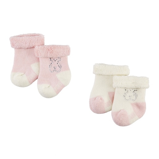 Tous - Strass-Bär-Sockenset Sweet Socks Rosa - Baumwolle